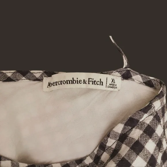 Abercrombie & Fitch Women's Babydoll Peplum Smocked Blouse - Picture 8 of 9